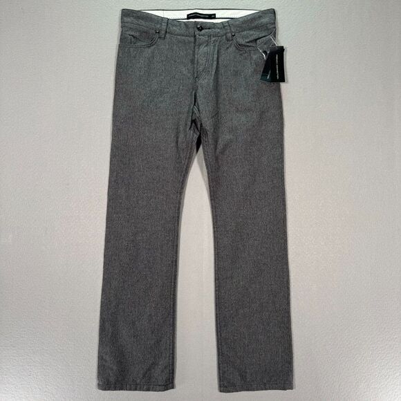 French Connection Summit Trouser Womens 34 Black Melage Gray Straight Spiderman - Picture 1 of 14